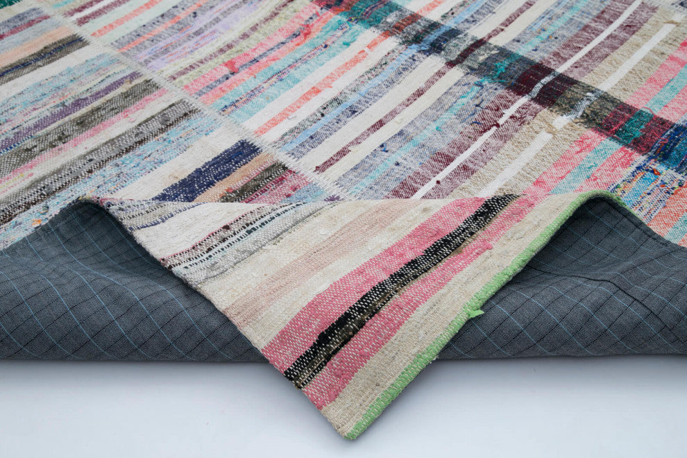 Rug N Carpet - Handmade Turkish 6' 8'' x 9' 10'' Rustic Patchwork Kilim Rug