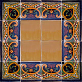 4.2x4.2 9 pcs Greca C Talavera Mexican Corner Tile