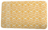 Nantucket Greeko Simple Geometric Print Bath Mat, Yellow, 21"x34"