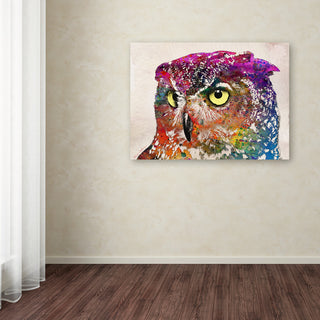 Mark Ashkenazi 'Owl Drowing' Canvas Art, 32"x24"