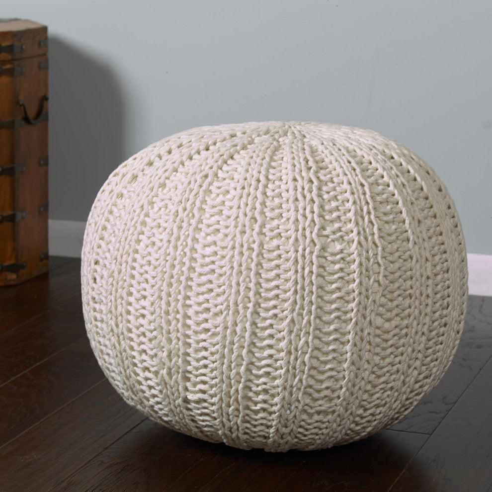 Hygge Knit Pouf