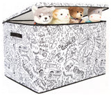 Kid's Coloring Large Lidded Trunk with Removable Divider, Jungle Print