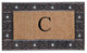 A1HC First Impression Rubber and Coir Decorative Tray Doormat 18"x30", C