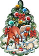 Christmas Tree Animals Scenic Decorative Ornament, Large