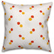 Polka Dots, Red and Yellow Throw Pillow, 16"x16"