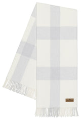 Wellington Plaid Throw, Silver