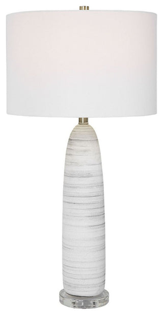 Uttermost Levadia Matte White Table Lamp