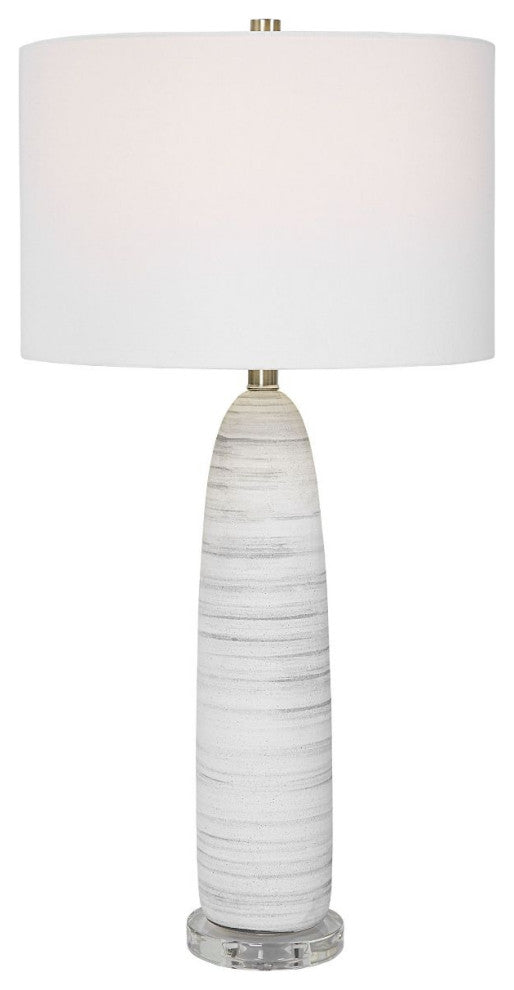 Uttermost Levadia Matte White Table Lamp