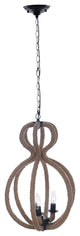 Rope Pendant Lamp, 3 Bulbs