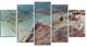 "Dead Sea Shore With Crystallized Salt" Landscape Wall Art, 60"x32", 5-Panels
