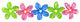 10-Count Pink and Green Flower Patio Garden Novelty Light Set, 6ft, White Wire