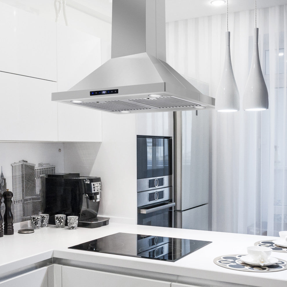 4-Piece, 36" Gas Range, Range Hood, Dishwasher and 48 Bottle Wine Cooler