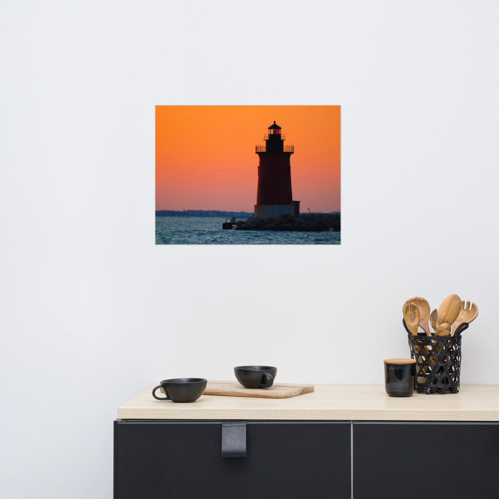 Sunset at Henlopen State Park 3 Landscape Photo Unframed Wall Art Print, 18" X 24"