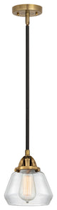 Fulton Mini Pendant, Black Antique Brass, Clear, Clear
