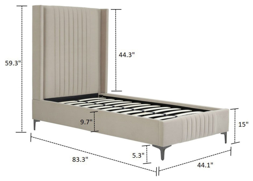 Manhattan Comfort Promenade Twin-Size Bed