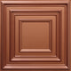 Copper 3D Ceiling Panels, 2'x2', 100 Sq Ft, Pack of 25