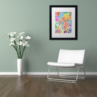 Michael Tompsett 'Washington DC Map' Matted Framed Art, White Mat, 14"x11"