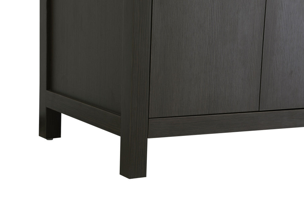 Home Living 60" Double Bathroom Vanity, Mocha Brown