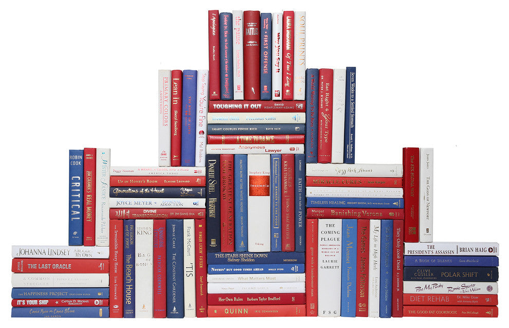 Modern Americana Book Wall, Set of 75