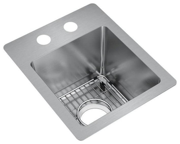 Elkay 13" Bowl Dual Mount 18 Gauge Bar/Prep Kitchen Sink, ECTSR13169TBG3