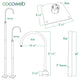 Cocoweb 12" Blackspot LED Post Lamp in Black With Black 11' Tall Post