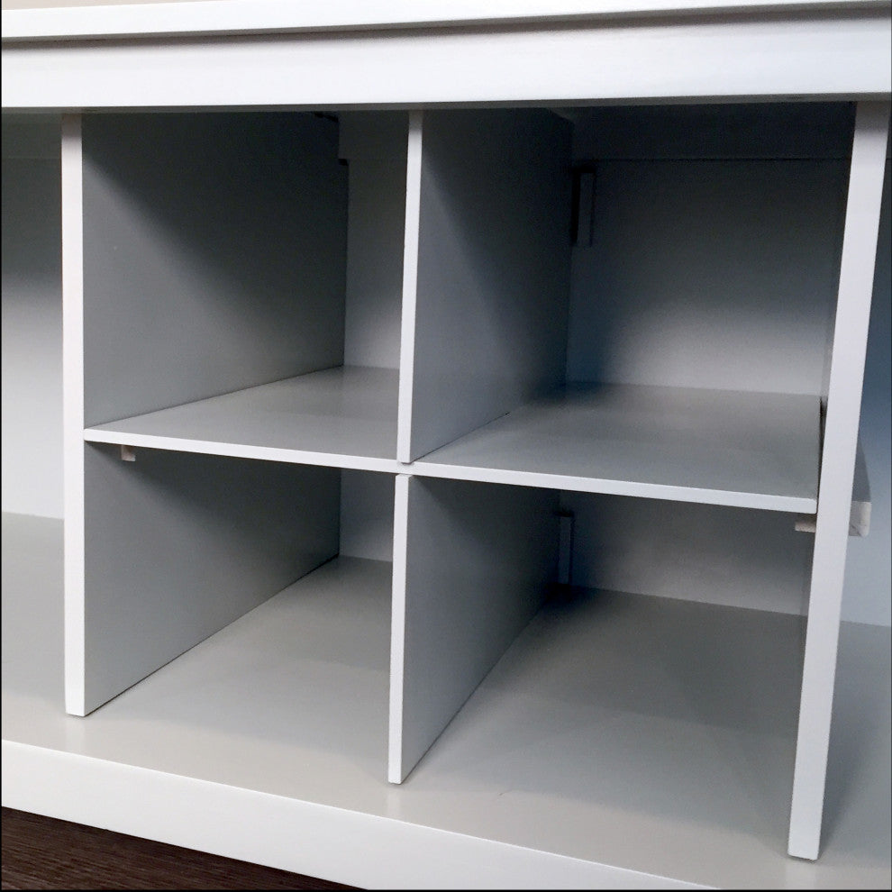 Solid Wood Entry Bench with 1 Bin and 2 Shoe Dividers, Grey