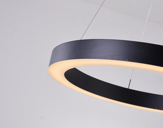 LED Chandelier, Matte Black