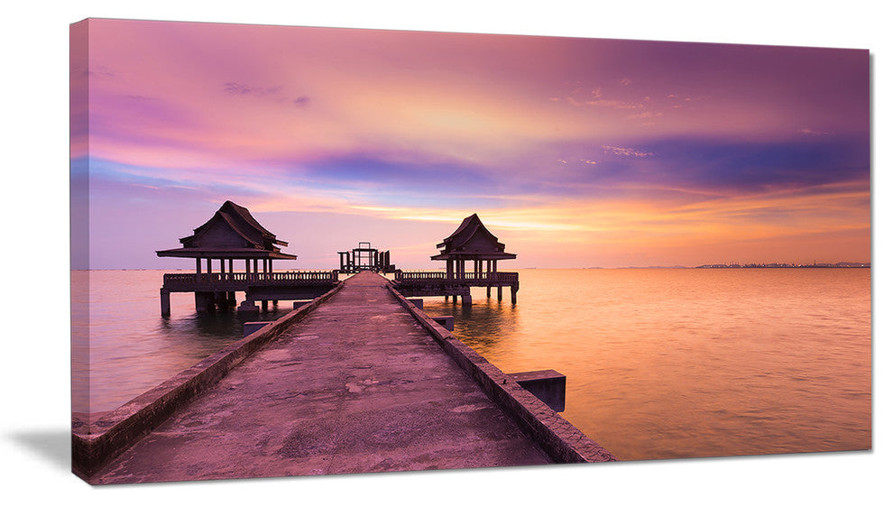 "Walking Path To Abandoned Temple" Canvas Wall Artwork, 40"x20"