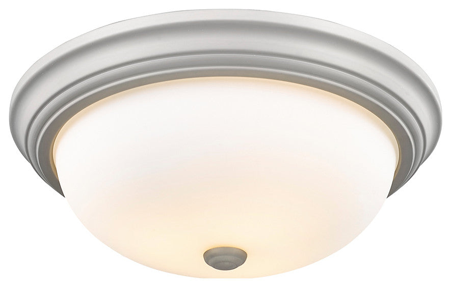 3 Light 15" Satin Nickel Flushmount