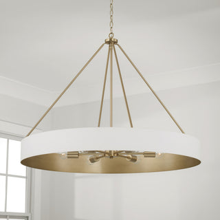 Capital Lighting 453061 Weller 6 Light 36"W Ring Chandelier - Matte Brass /
