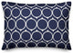 Navy Mid Mod Circles 14x20 Lumbar Pillow