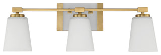 Darby 3-Light Bathroom Vanity Light, Warm Brass