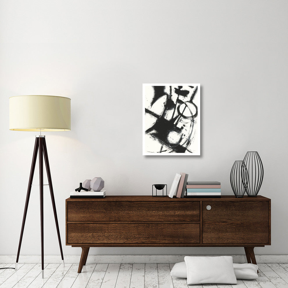 "Expression Abstract II White Crop" Paper Print by Shirley Novak, 24"x30"