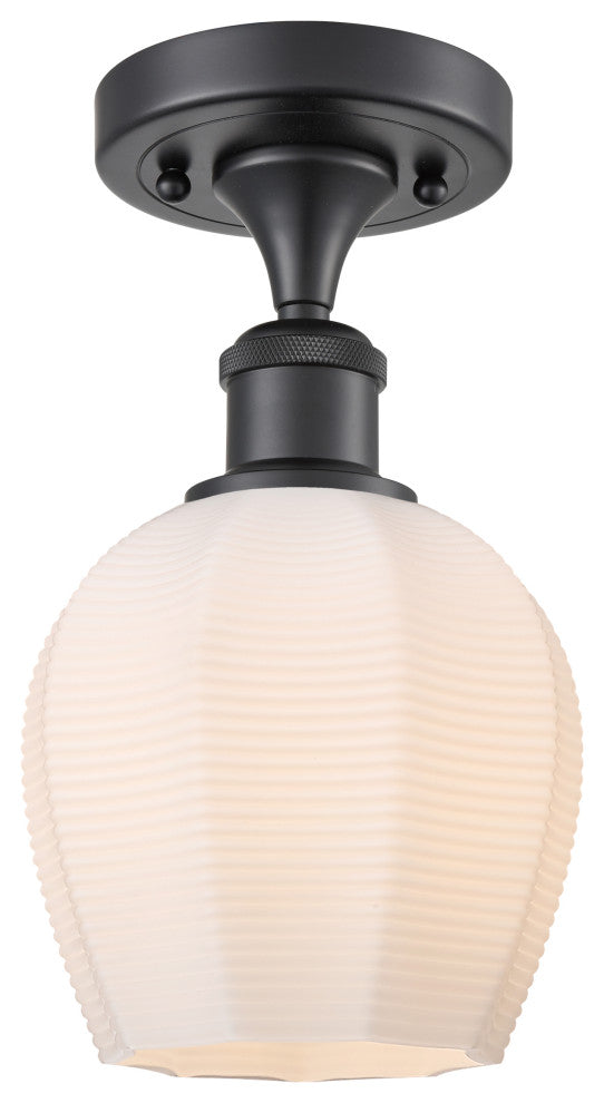 Innovations 516-1C-BK-G461-6 1 LightSemi-Flush Mount, Matte Black