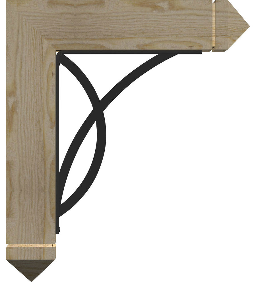 Miller Arts and Crafts Ironcrest Bracket Single Brace, 4"x20"x23", 4" Thick