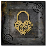 LightBoxJournal 'Grunge Gold Crown Lock' Canvas Art, 24" x 24"