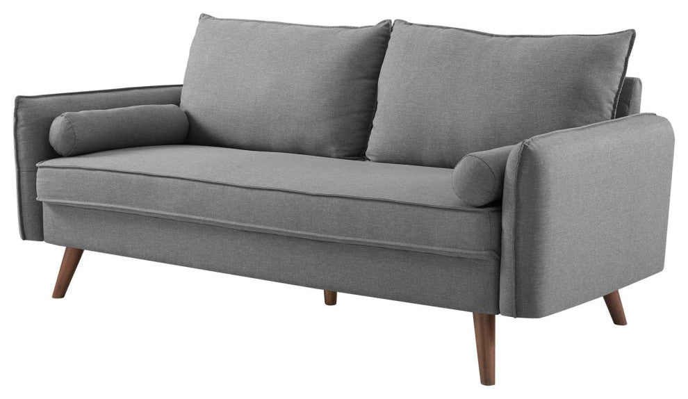 Loveseat and Sofa Set, Fabric, Gray, Modern, Living Lounge Hospitality