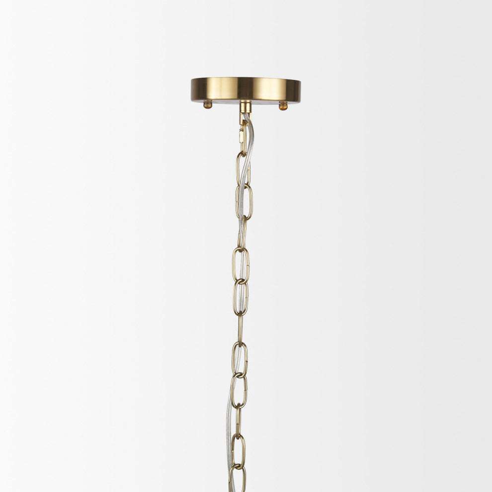 Britton Gold Metal With Clear Glass Globe 1-Light Pendant Light