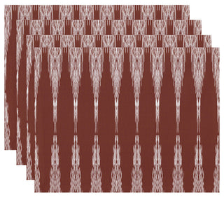 Peace 1, Geometric Print Placemat, Maroon (Set of 4), 18 x 14"