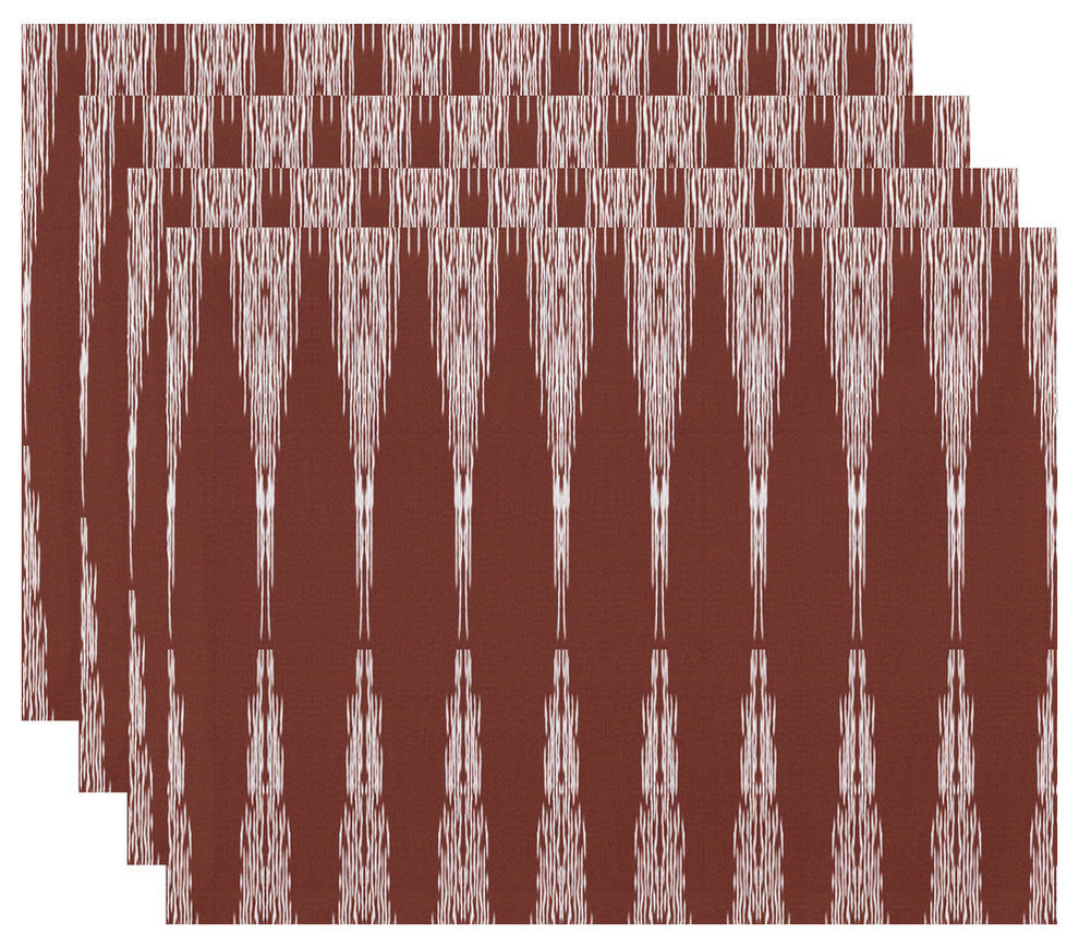 Peace 1, Geometric Print Placemat, Maroon (Set of 4), 18 x 14"