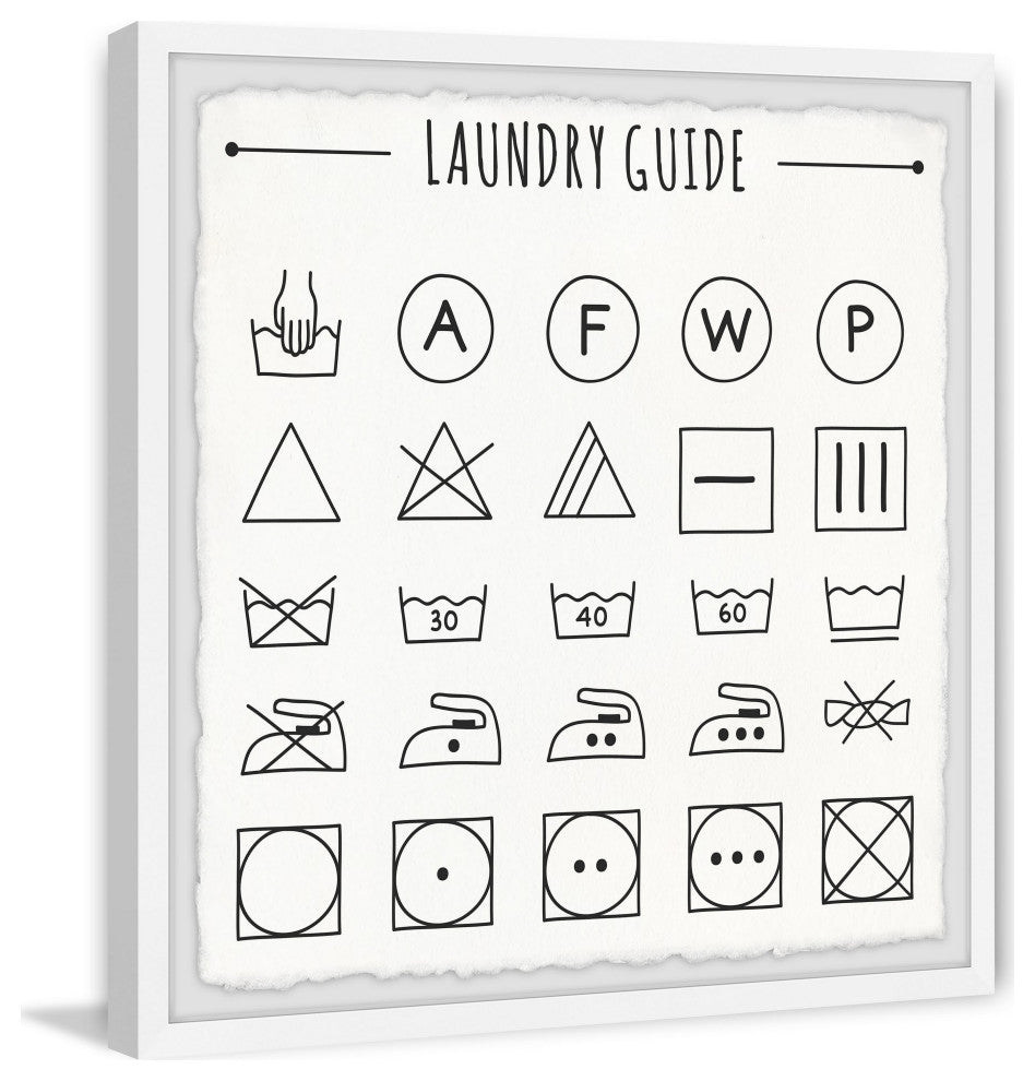 "Laundry Guide" Framed Painting Print, 32x32