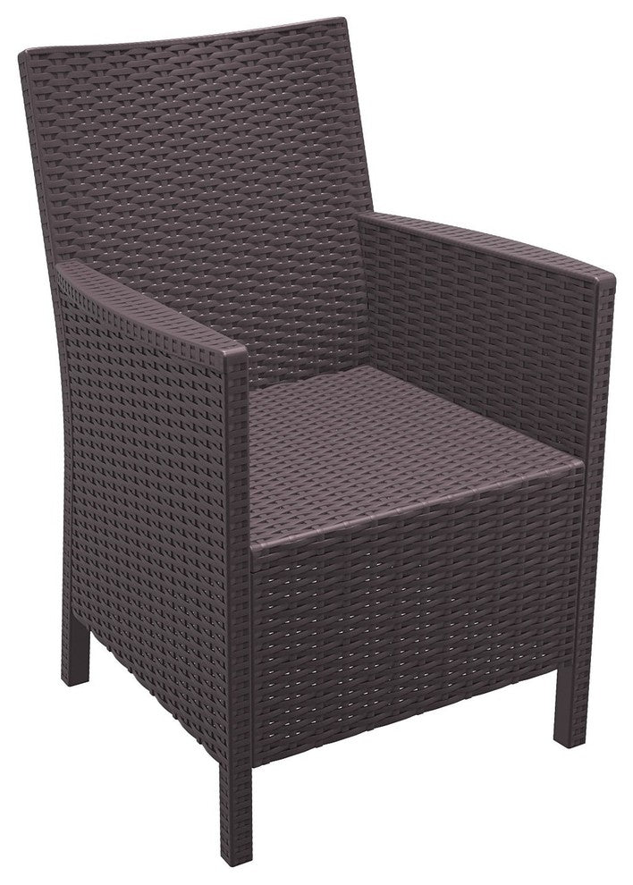 Compamia California 5-Piece Outdoor Rectangle Dining Set, Brown