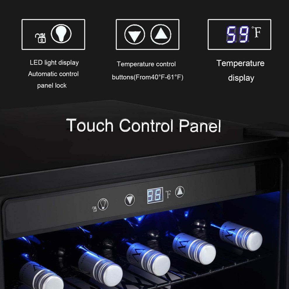 Beverage Refrigerator Cooler 145 Can Mini Fridge Glass Door for Soda Beer or W