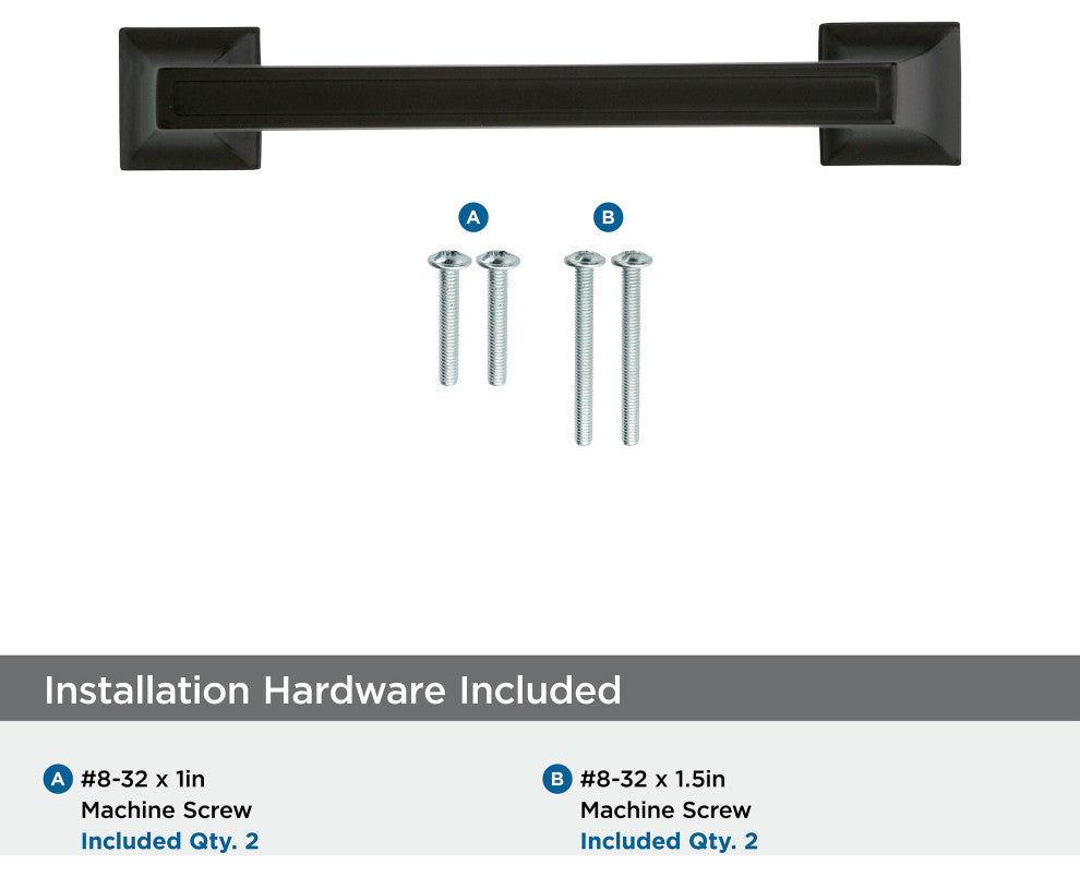 Amerock Mulholland Cabinet Pull, Black Bronze, 3-3/4" Center-to-Center