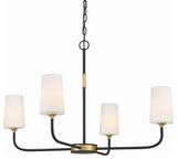 Crystorama Lighting Group NIL-70015 Niles 4 Light 34"W Chandelier - Black