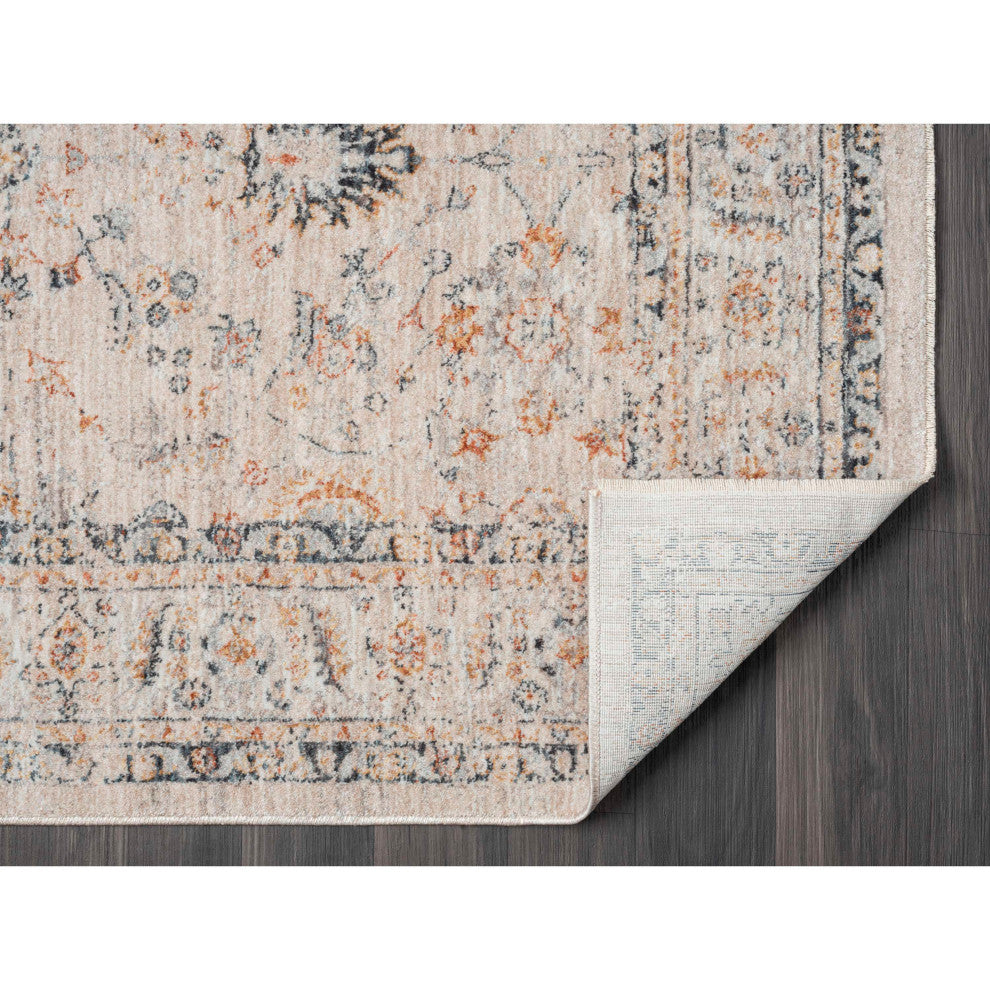 Manor Sarouk Machine Made Indoor Area Rug, 7'10", Blue