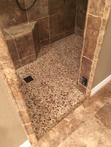 Natural River Stone Tile, 12x12 mesh-backed for showers, floors