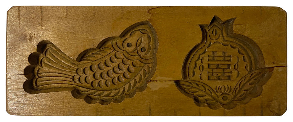 Vintage Wood Flower Fish Pattern Cake Soap Maker Mold Board Hws2442