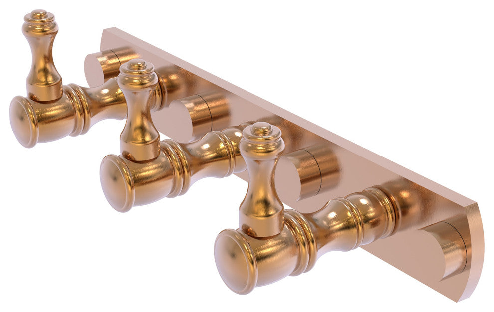 Carolina 3 Position Tie and Belt Rack, Brushed Bronze