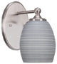 Capri 1-Light Wall Sconce, Brushed Nickel/Gray Matrix